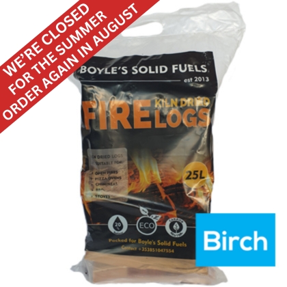25L Birch Kiln Dried Logs | Boyle's Solid Fuels