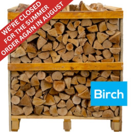 Crate of Birch Kiln Dried Logs | Boyle's Solid Fuels