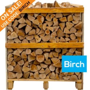 Crate of Birch Kiln Dried Logs | Boyle's Solid Fuels