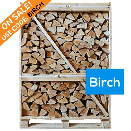 1.93m3 Large Crate Birch Kiln Dried Logs