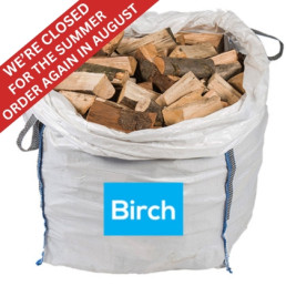 Jumbo Bag of Kiln Dried Birch Firewood