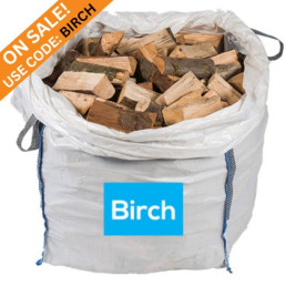 Jumbo Bag of Kiln Dried Birch Firewood