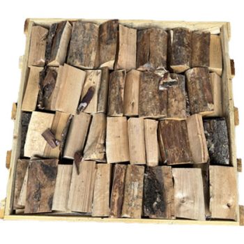 4 Rows in 1.0m3 Crate Birch Kiln Dried Logs