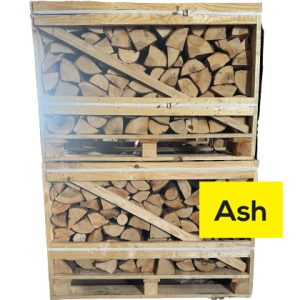 2 x 1.0m3 Crate Ash Kiln Dried Logs