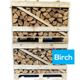 2 x 1.0m3 Crate Birch Kiln Dried Logs
