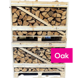 2 x 1.0m3 Crate Oak Kiln Dried Logs